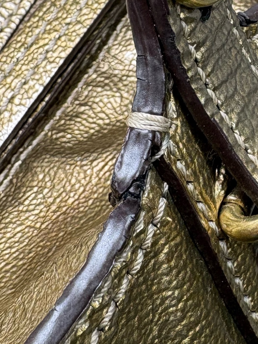 Coach Madison Tribeca Crinkled Metallic Gold Patent Leather Tote No.C1093-15373 - Picture 12 of 15